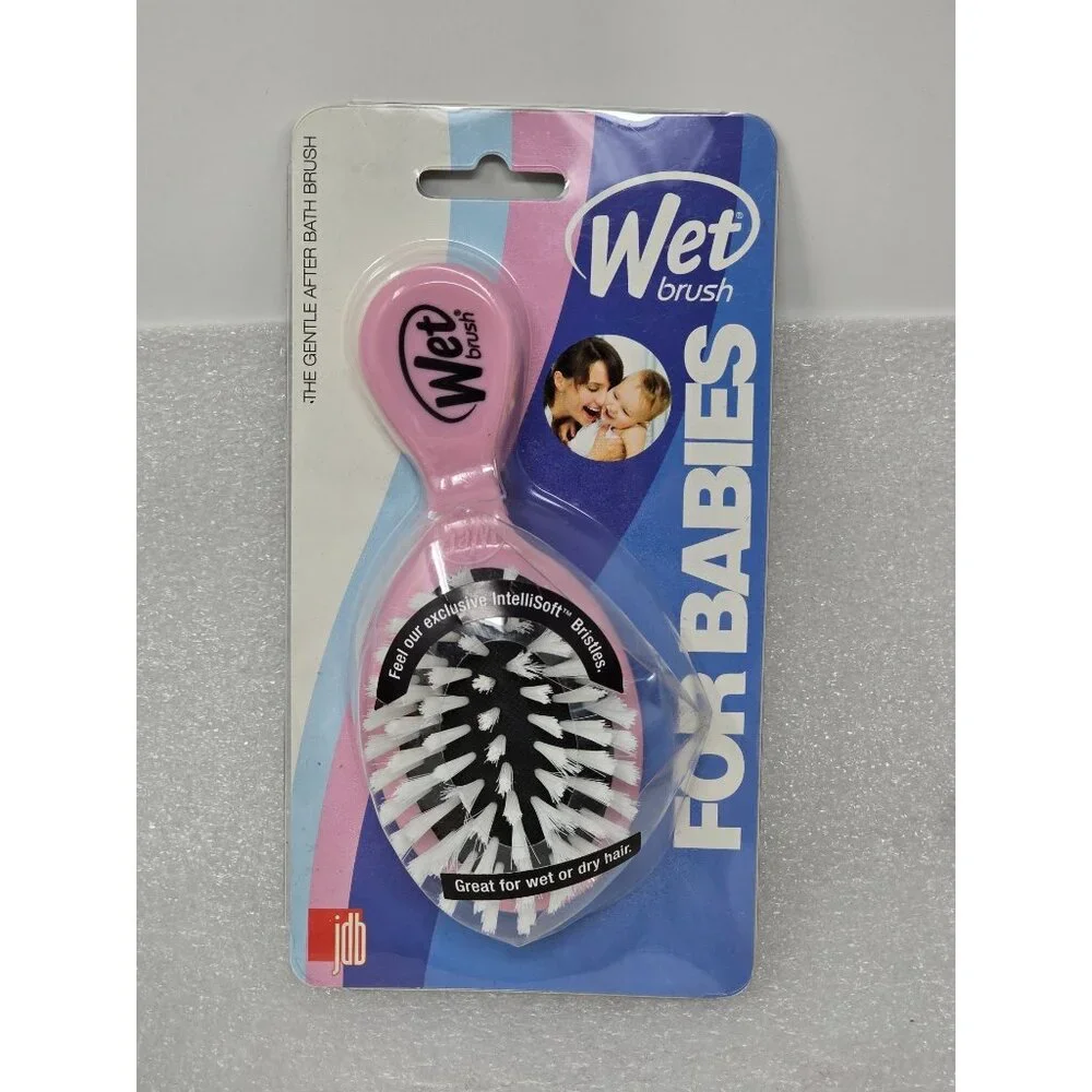 Wet Brush For Babies Gentle After Bath Hair Brush Pink